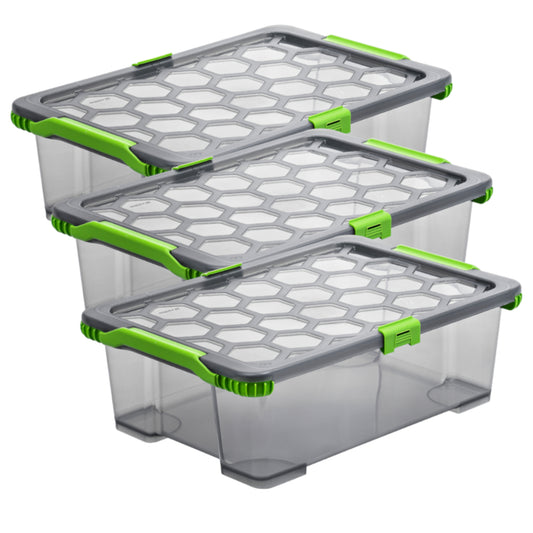 3er Set Aufbewahrungsbox 30 l EVO TOTAL PROTECTION