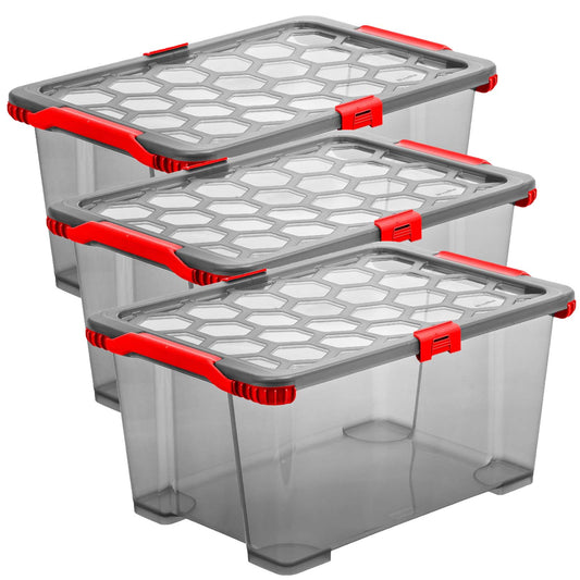 Set of 3 pcs Container with wheels 44 l EVO TOTAL
