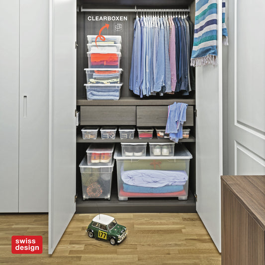 Contenitore trasparente per lenzuola 30 l CLEAR