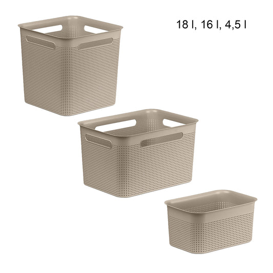 Set 3 pz Cesto 4.5 l, 16 l, e 18 l BRISEN