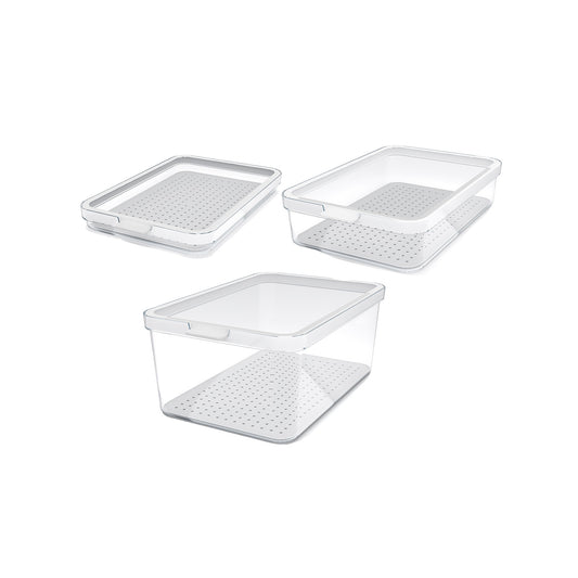 Set 3 pz Contenitore organizer grande per frigorifero CAUMA