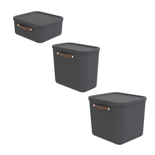 Set di 3 scatole portaoggetti grandi MALOJA