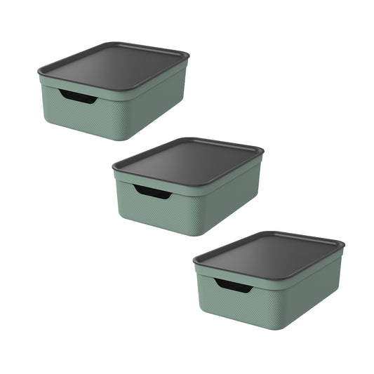 3er Set Deko Box mit Deckel A4/10 L JIVE