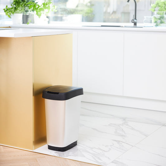 Abfallbehälter mit Schwingdeckel 25 l TWIST ART
