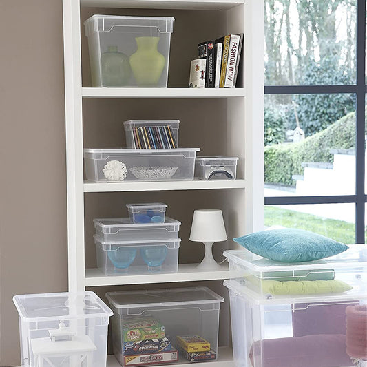 Transparent box for sweaters 18 l CLEAR