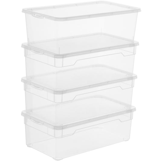 Set 4 pz. Contenitore trasparente per scarpe da donna 5 l CLEAR