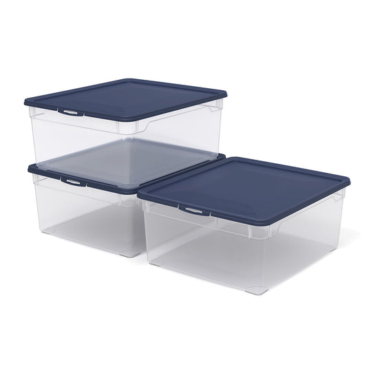 Scatola di Conservazione CLEAR con Coperchio - Set da 3