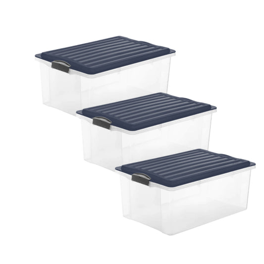 Set 3 pz Contenitore impilabile 38 l COMPACT