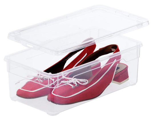 Set 4 pz. Contenitore trasparente per scarpe da donna 5 l CLEAR
