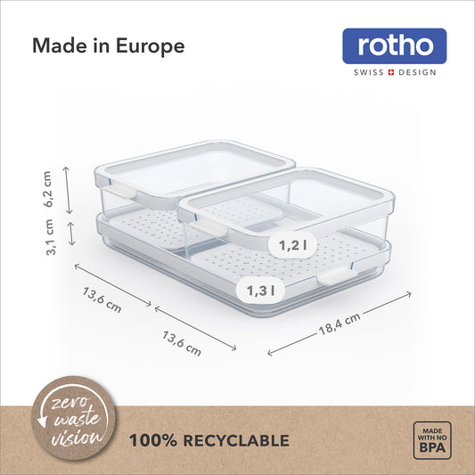 Set di contenitori frigorifero CAUMA – 3 pezzi