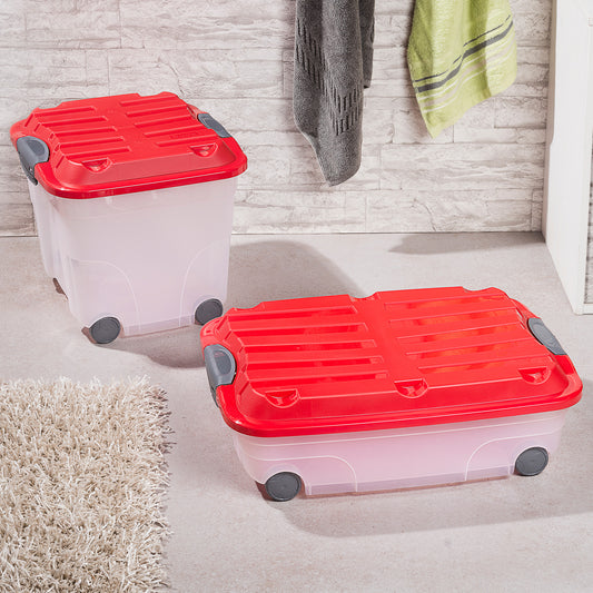 Storage Box Set with Wheels 22 L