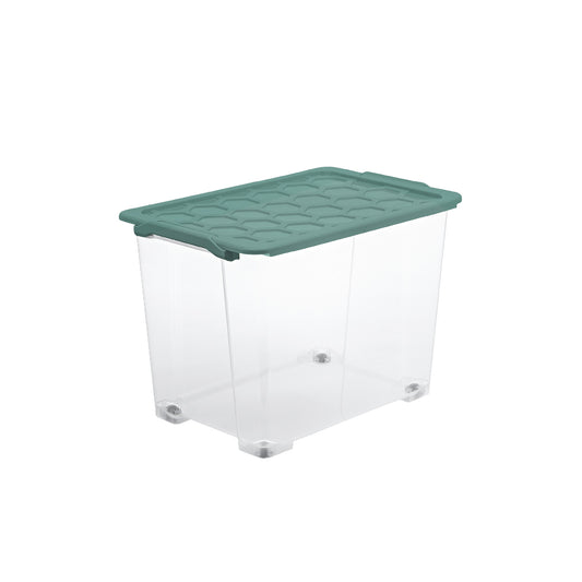 Storage Box with Lid and Wheels 65L l EVO SAFE KEEPING