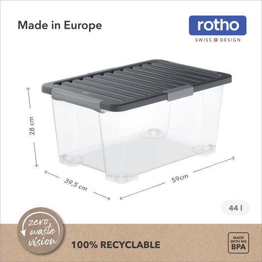 Set di scatole con coperchio 44 l CORE Pro