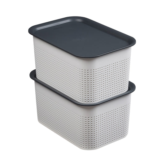 Set 2 pz Cesto con coperchio 4.5 l BRISEN