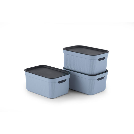 Rotho Eco Compact Storage Box 4.5 L Plastic (Recycled)  Cappuccino/Anthracite 4.5 Litre (27 x 18.5 x 15 cm)