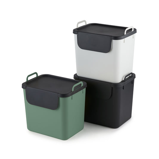 Set 3 pz Pattumiera per la raccolta differenziata 30 l JIVE