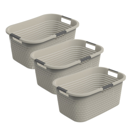 Set 3 pz Cesta portabiancheria 40 l COUNTRY