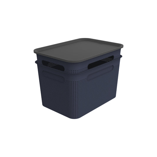 Set 2 pz Cesto con 2 coperchios 16 l BRISEN