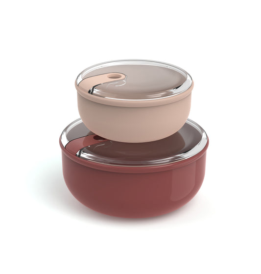 Set di 2 Contenitori per Alimenti Rotondi ELA