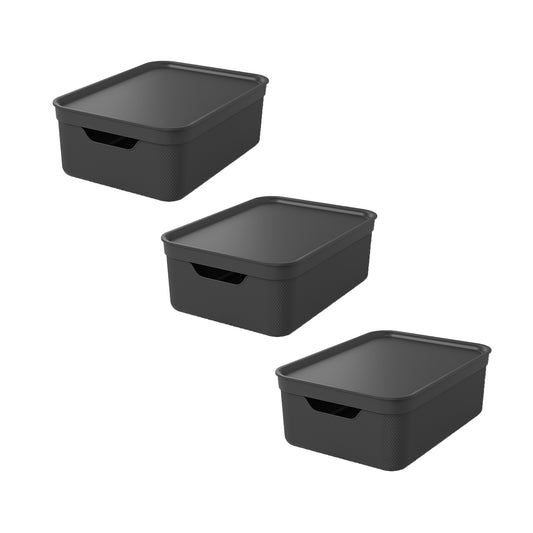 Decorative Boxes With Lid 3pc Set A4/10 Large l JIVE
