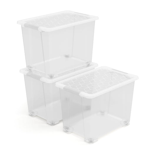 Set di 3 scatole di stoccaggio 65L EVO EASY