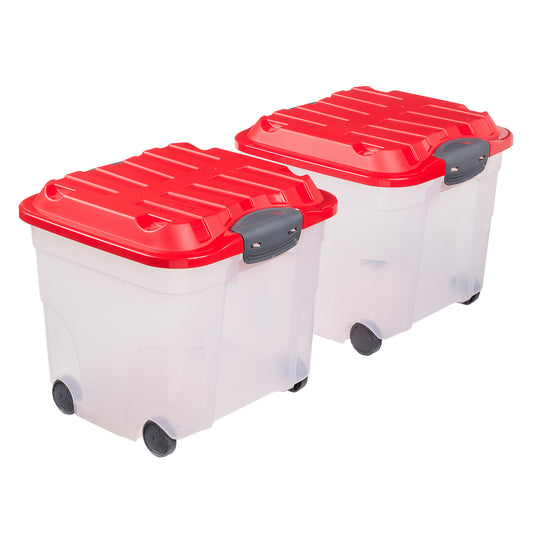 Storage Box Set with Wheels 30 L