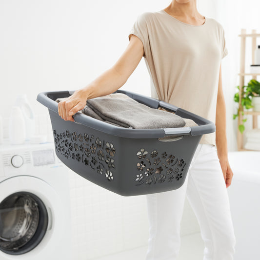 Cesto per il bucato 50 L – Set da 2 FLOWERS