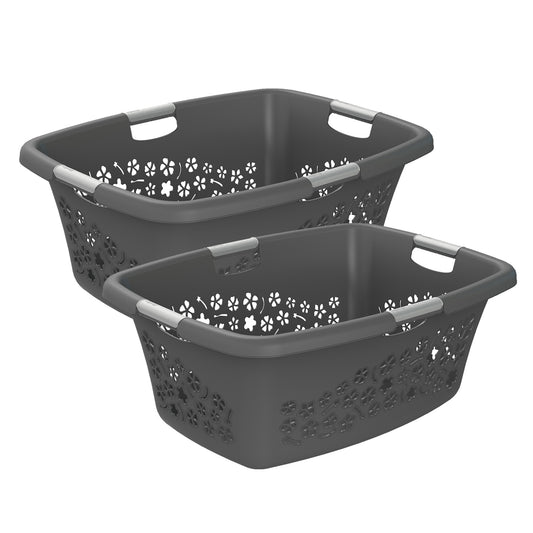 Cesto per il bucato 50 L – Set da 2 FLOWERS