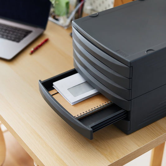 Cassettiera da ufficio con 6 cassetti chiusi QUADRA