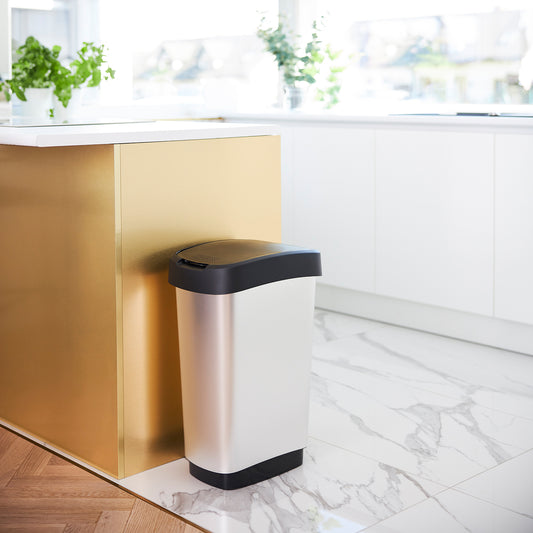 Pattumiera con coperchio basculante 50 l TWIST ART