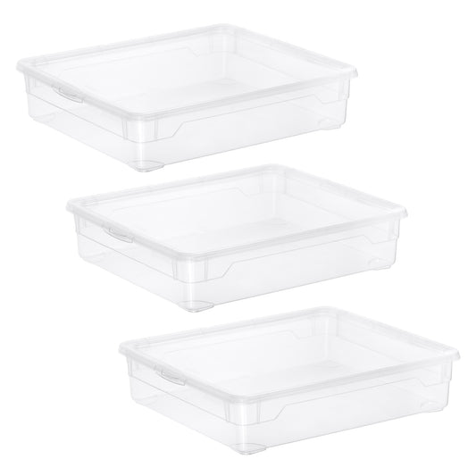 Set 3 pz / 6 pz / 12 pz Contenitore trasparente per camicie 9 l CLEAR