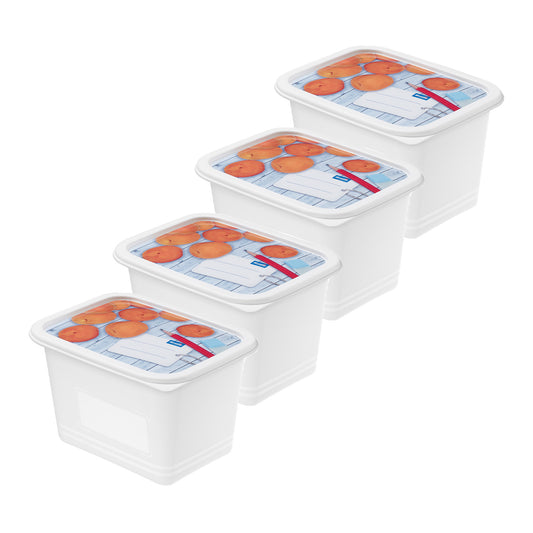 Set of 4 pcs DOMINO 1 l freezer food container