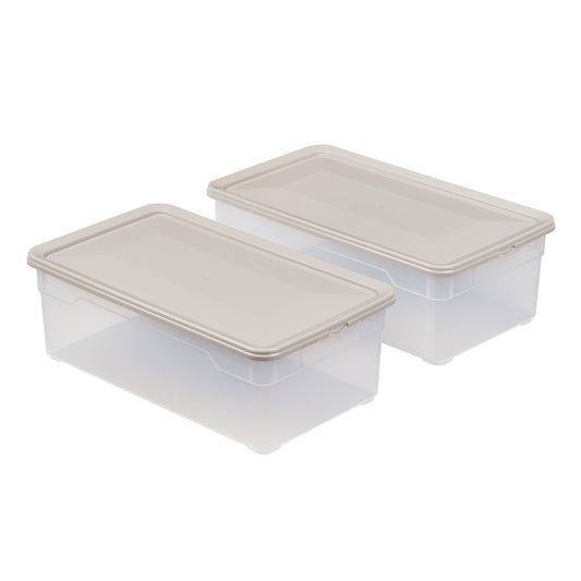 Set 2 pz. Contenitore trasparente per scarpe da donna 5 l CLEAR