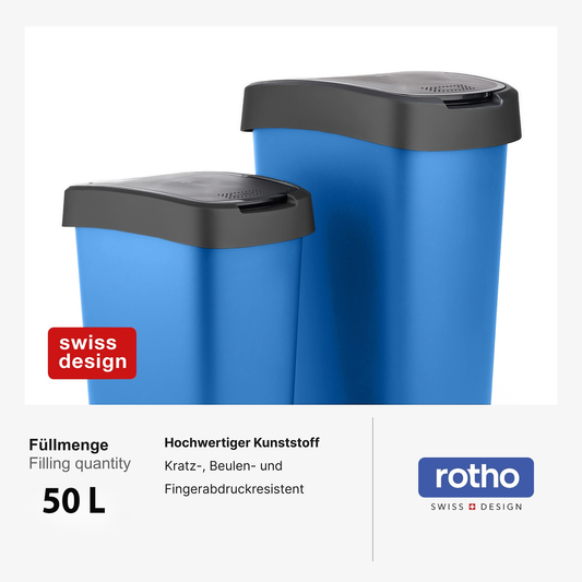 ROTHO - F600023 - Cestino con coperchio basculante in plastica